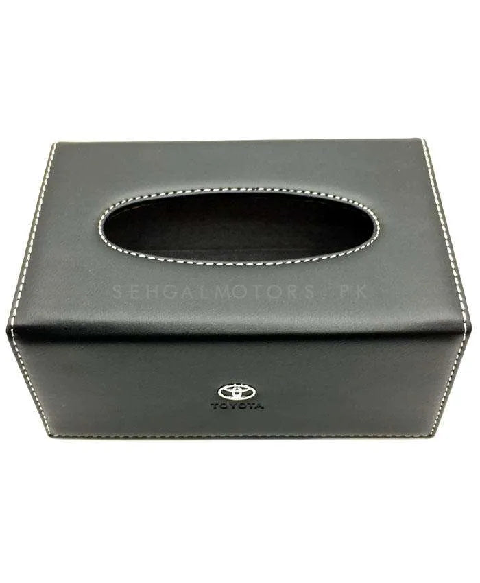 Toyota Leather Car Tissue Holder Case Box 9CM Black