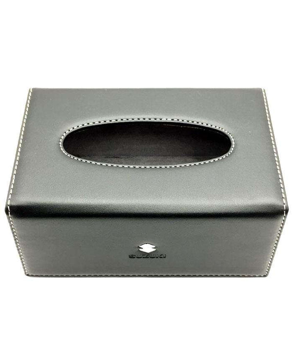 Suzuki Leather Car Tissue Holder Case Box 9CM Black