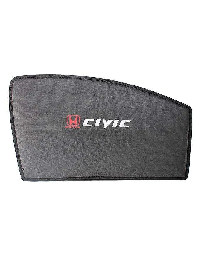 Honda Civic Non Flexible Side Sun Shade with Logo - Model - 2017-2021