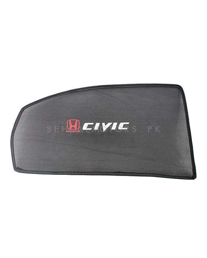 Honda Civic Non Flexible Side Sun Shade with Logo - Model - 2017-2021