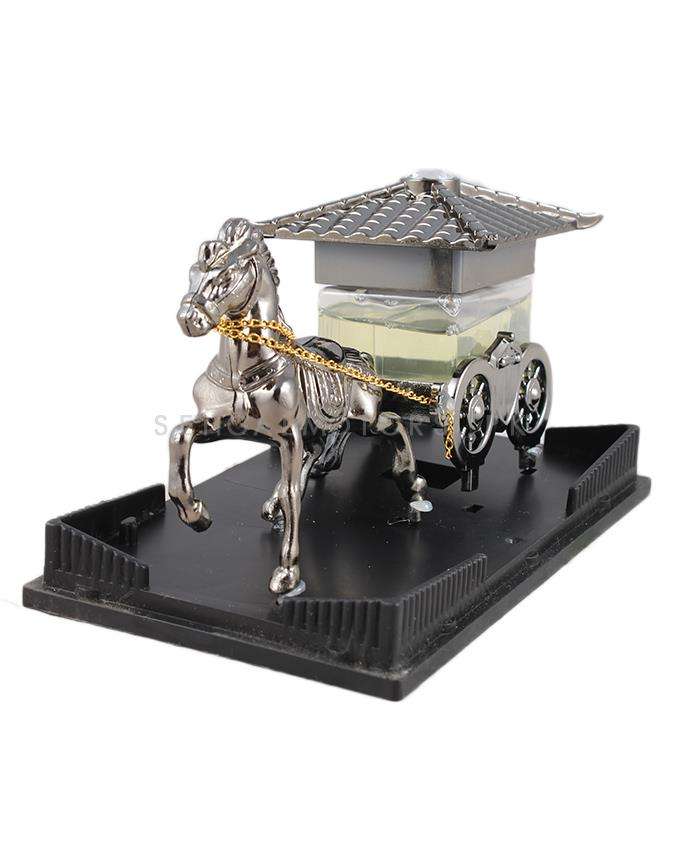 Riding Horse Dashboard Car Perfume - Silver