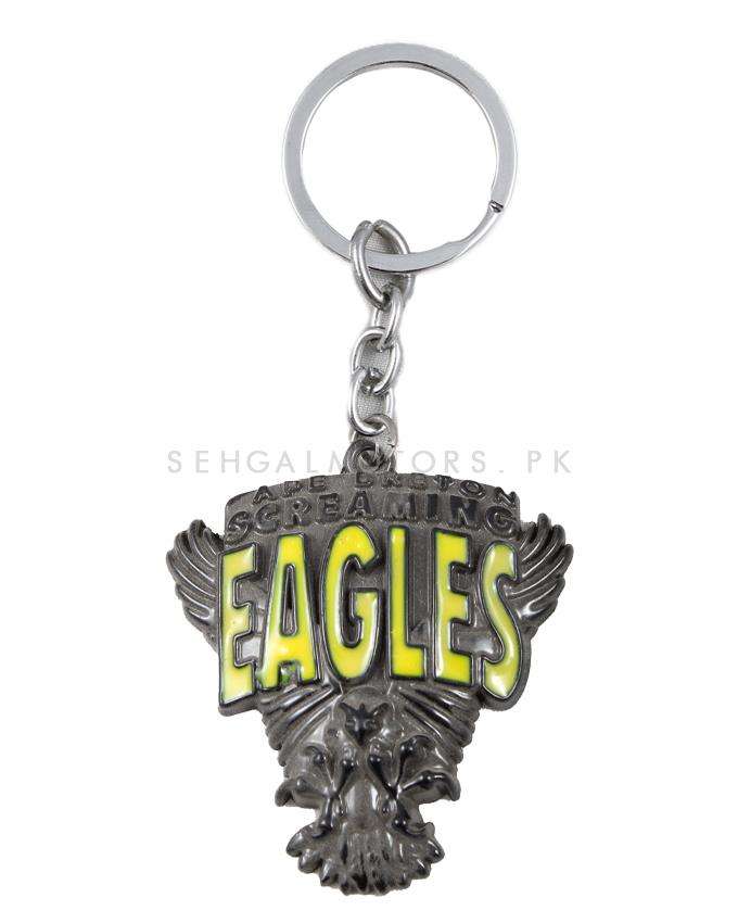 Eagles Metal Keychain Keyring - Black and Yellow