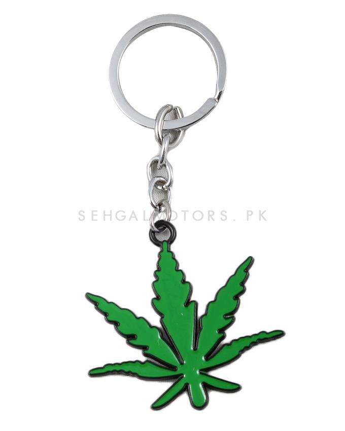 Weed Keychain Keyring Green