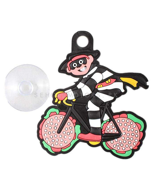 Hamburglar On Cycle PVC Hanging Tag for Windshield