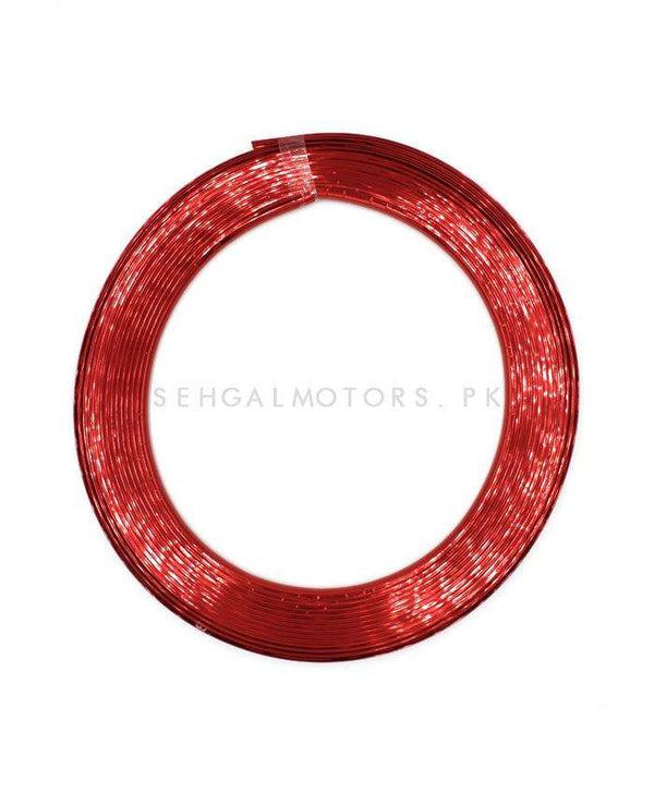 Rim Pvc Line Defining Plastic Strip - Red