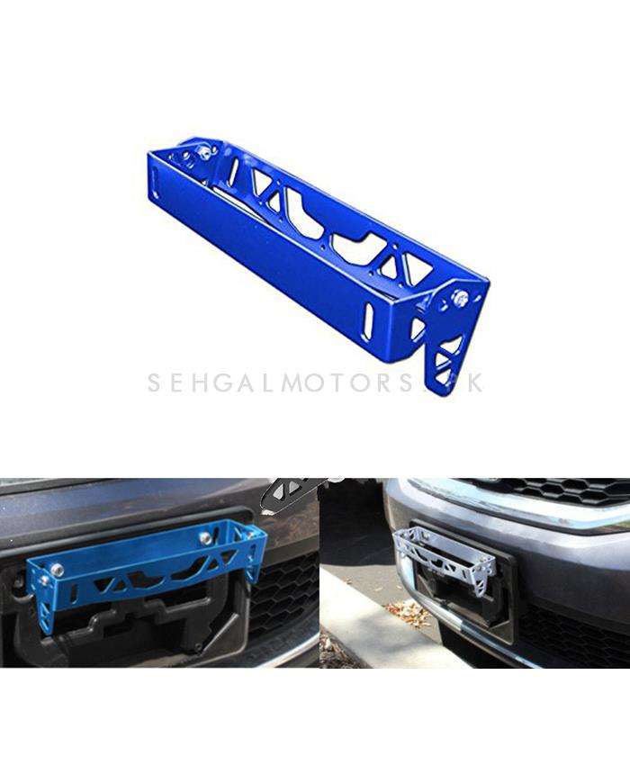 Steel Number Plate License Plate Tilter Blue