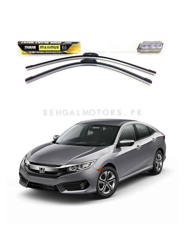 Honda Civic Maximus Premium Silicone Wiper Blades - Model 2016-2021