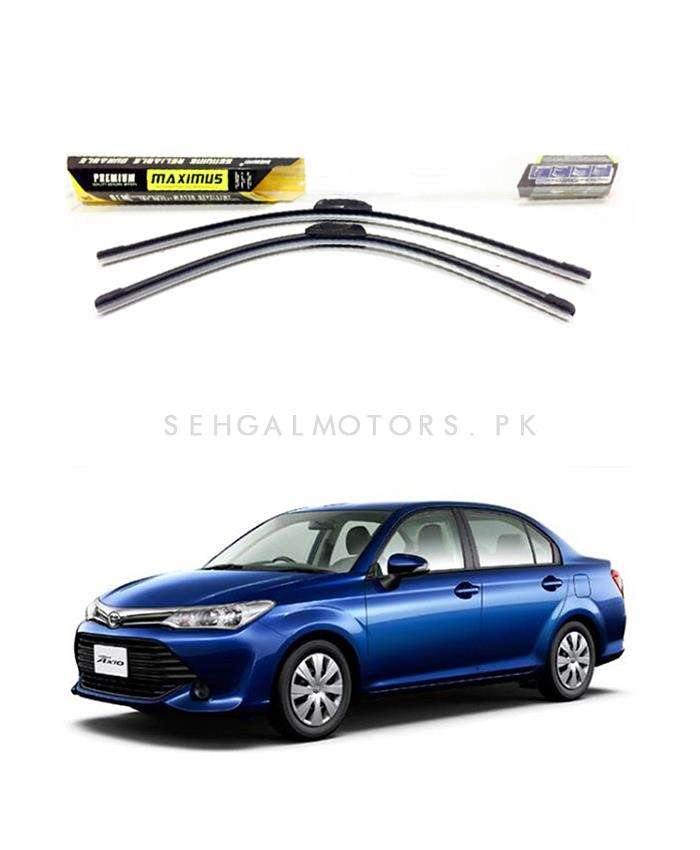 Toyota Corolla Axio Maximus Premium Silicone Wiper Blades - Model 2012-2017