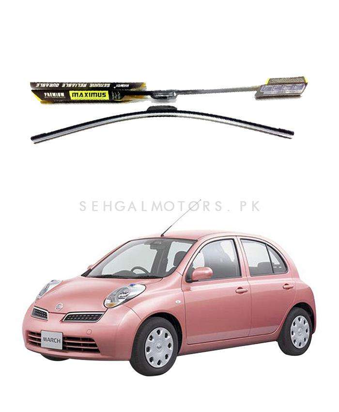 Nissan March Maximus Premium Silicone Wiper Blades - Model 2002 - 2010