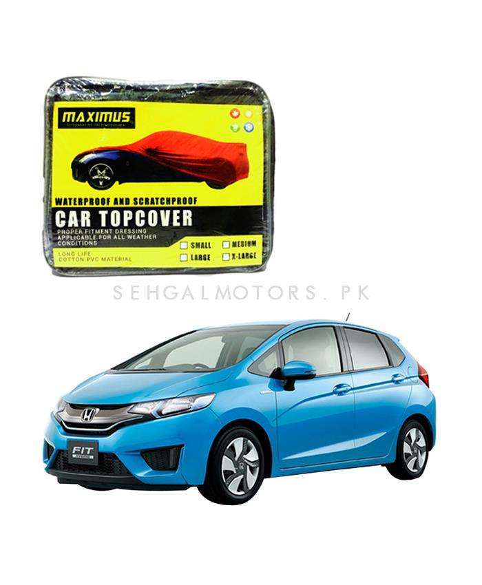 Honda Fit Hybrid Maximus Non Woven Scratchproof Waterproof Car Top Cover - Model 2010-2013