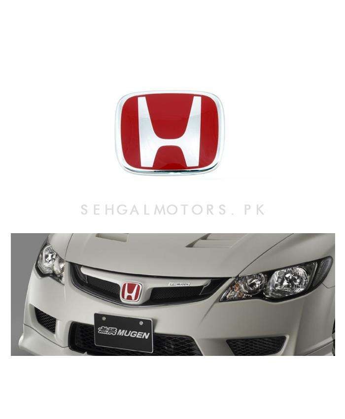 Mugen Honda Red Civic Front Logo Each - Model 2016-2021 (75700-s5t-E11)