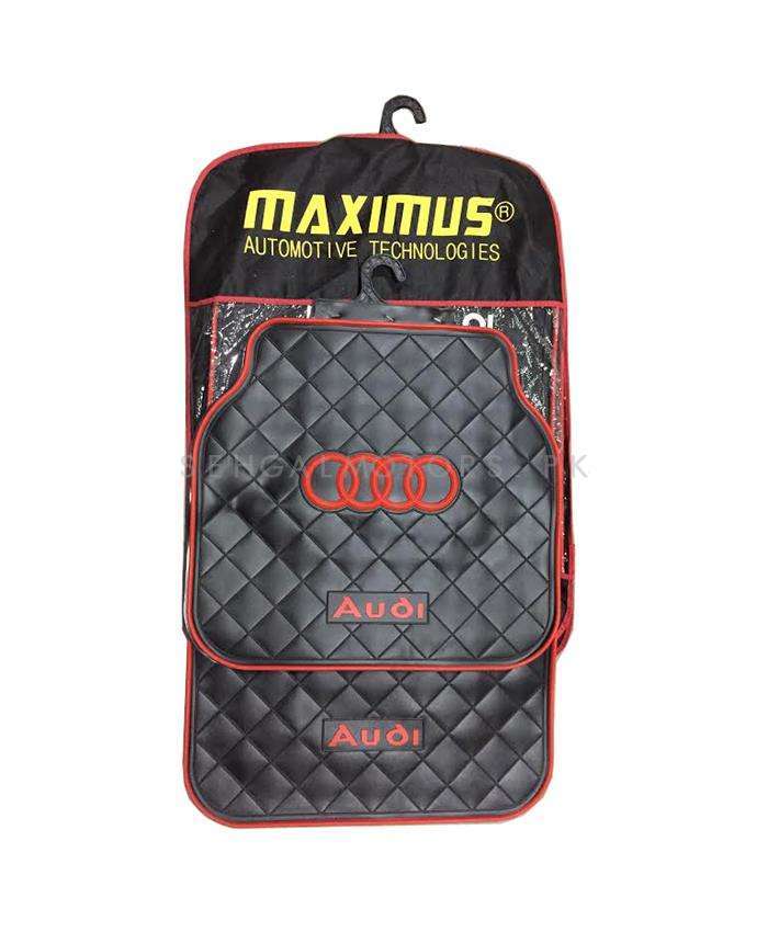 Audi PVC Floor Mat Red and Black