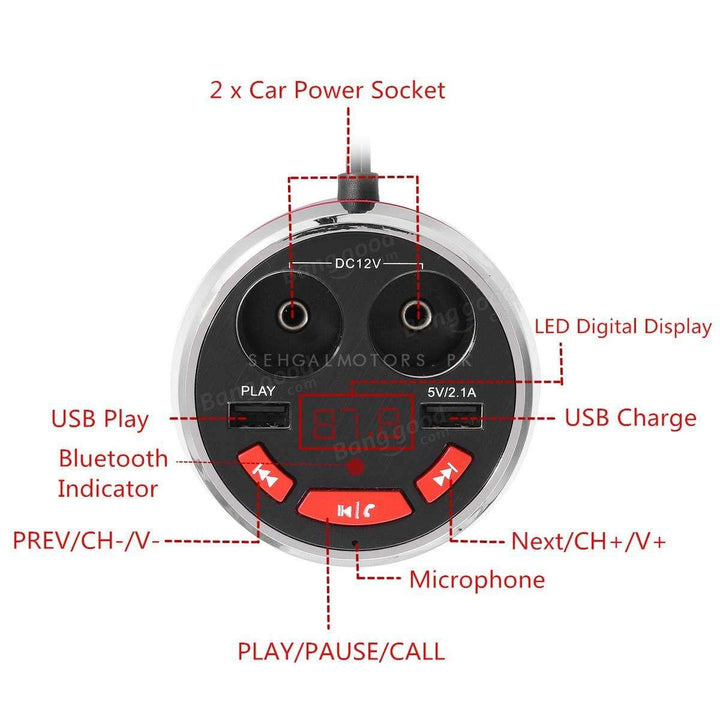 Car 3.1A Mobile Charger Bluetooth USB