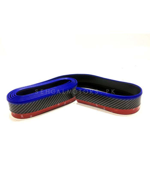 Rubber Lip Protector Carbon Fiber Black with Blue Tip