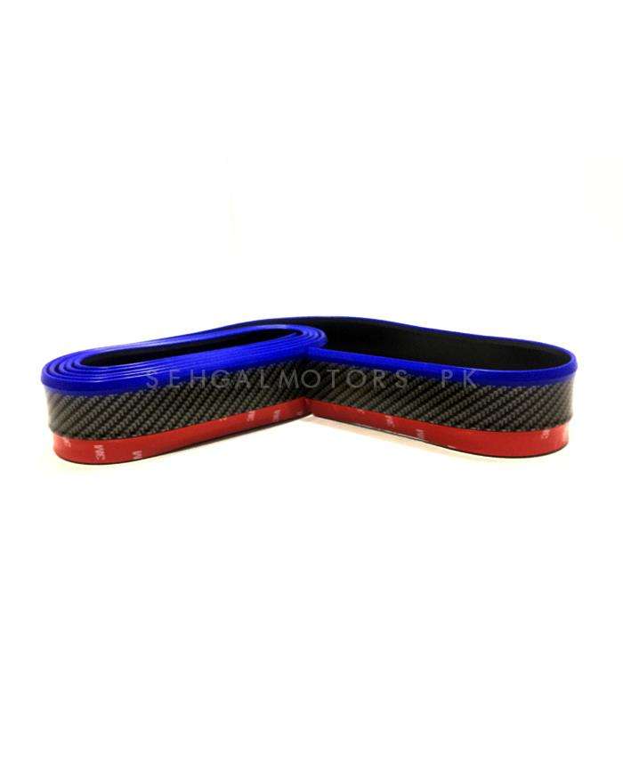 Rubber Lip Protector Carbon Fiber Black with Blue Tip