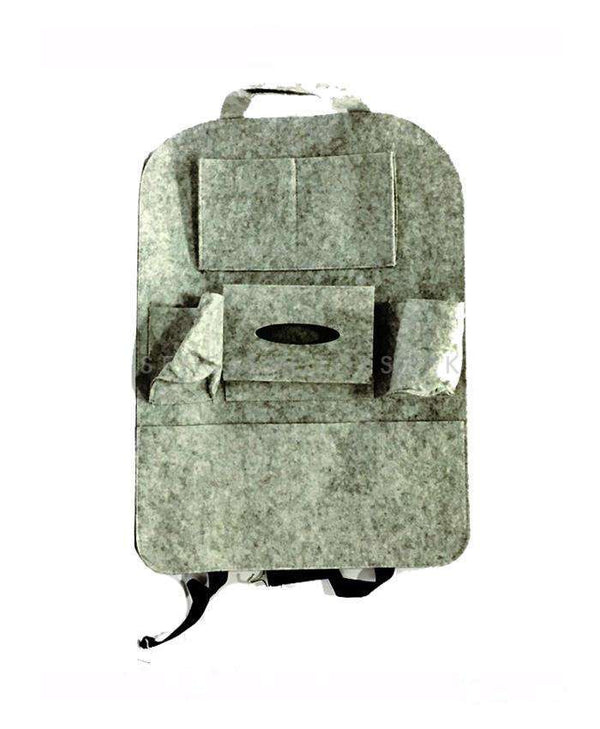 Back Seat Organizer Car Caddy In Fabric Gray