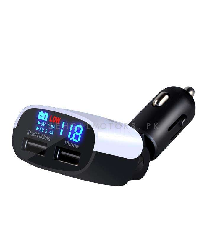 LED Dual USB Mobile Car Mobile Charger - 3.4 A