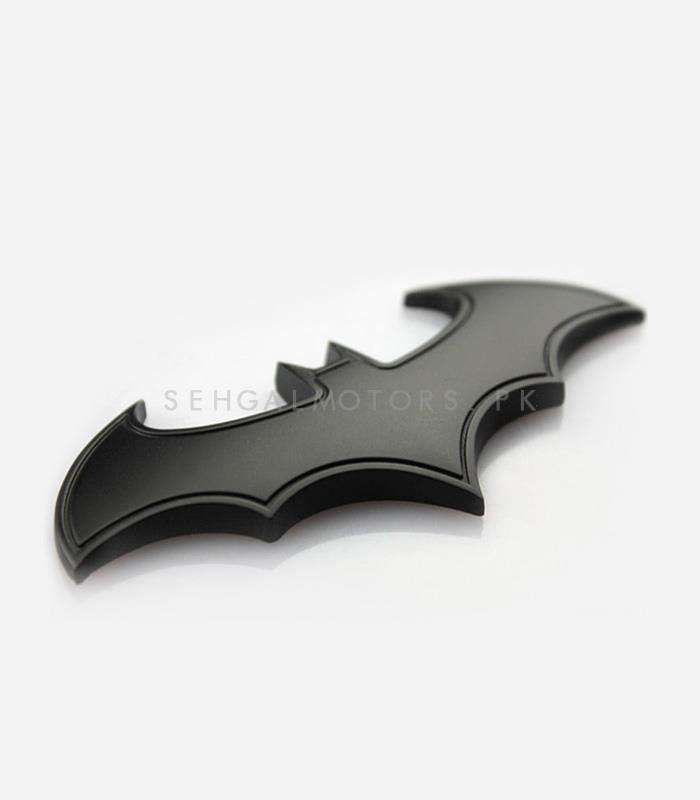 3D Metal Batman Logo Black