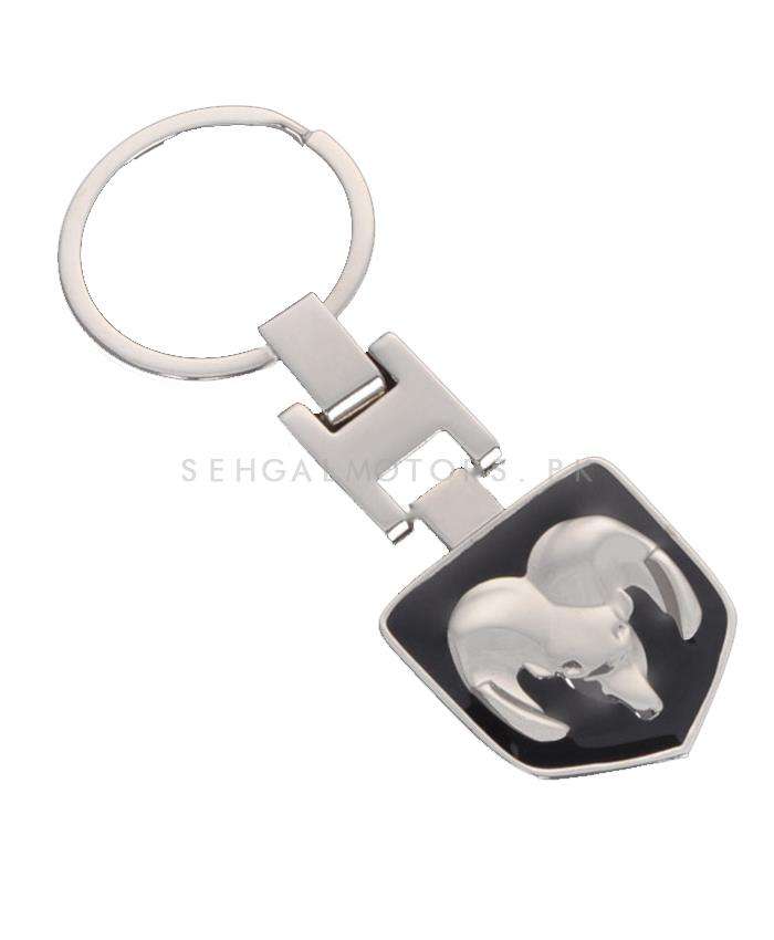 Dodge Black Metal Keychain Keyring