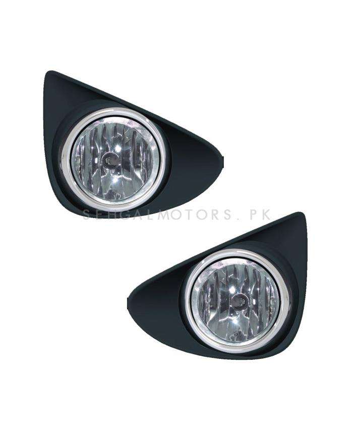 Toyota Vitz DLAA Fog Lamps Bumper Light With Chrome TY496 2011-2014