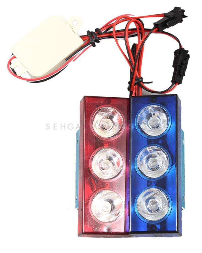 Police Blue and Red Flasher Light For Grille Small Size