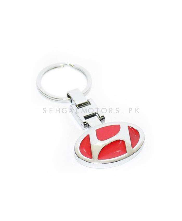 Hyundai Metal Keychain Keyring - Red