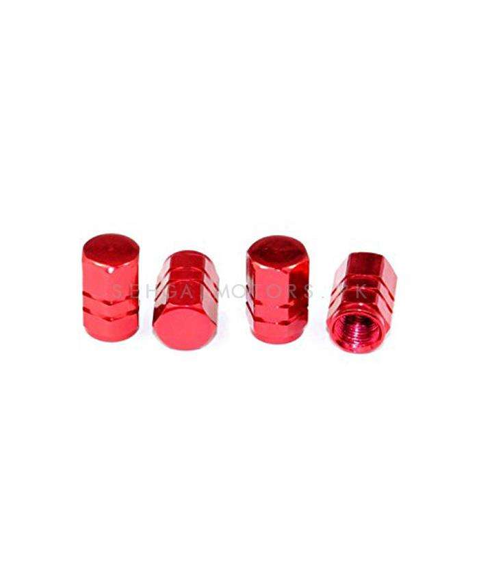 Tire Tyre Air Valve Nozzle Caps - Red