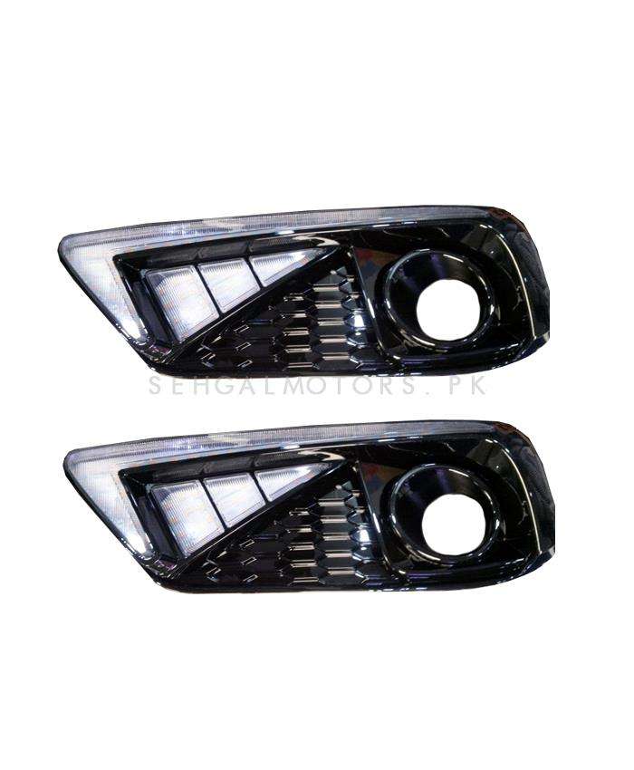 Honda Civic Fog Lamps Lights DRL Cover Nike Style - Model 2016-2021