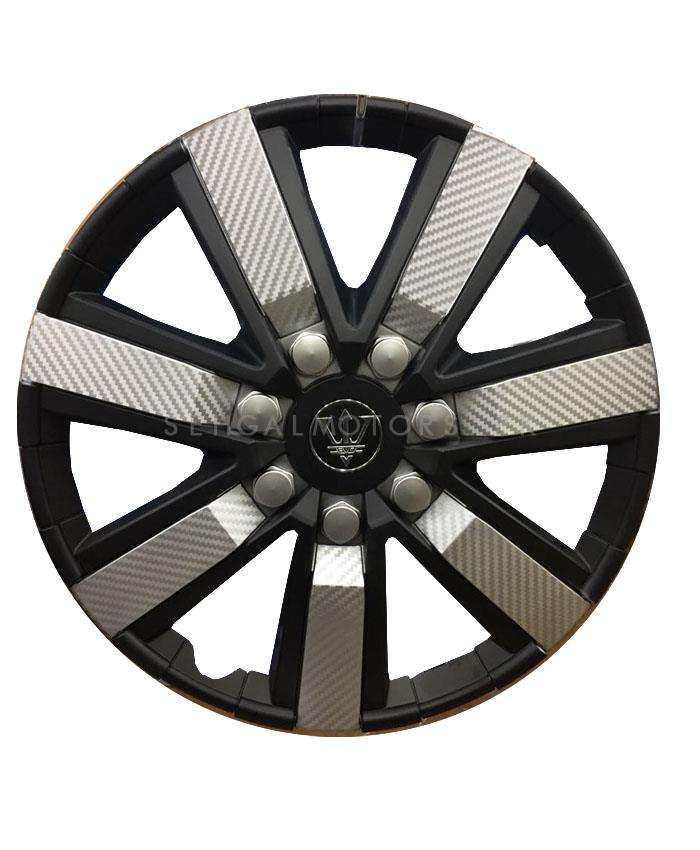 Wheel Cover ABS Black Silver 15 Inches - WG1-1SL-15