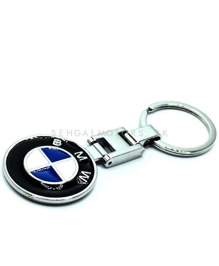 BMW Metal Keychain Keyring Black Chrome