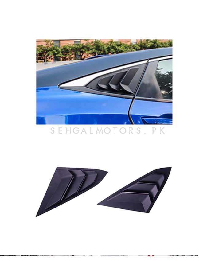 Honda Civic Quarter Glass Rack Lamborghini Style Louver Vents Pair 100302765 - Model 2016-2021