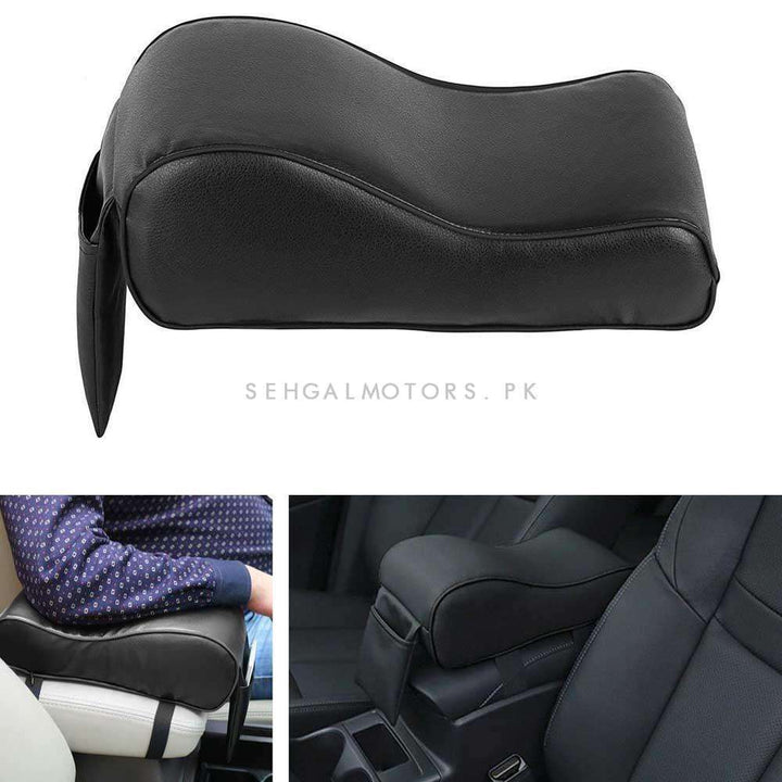 Universal Armrest Cushion Black with Phone Holder