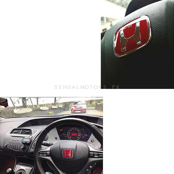 Honda Red Color Mugen Steering Logo