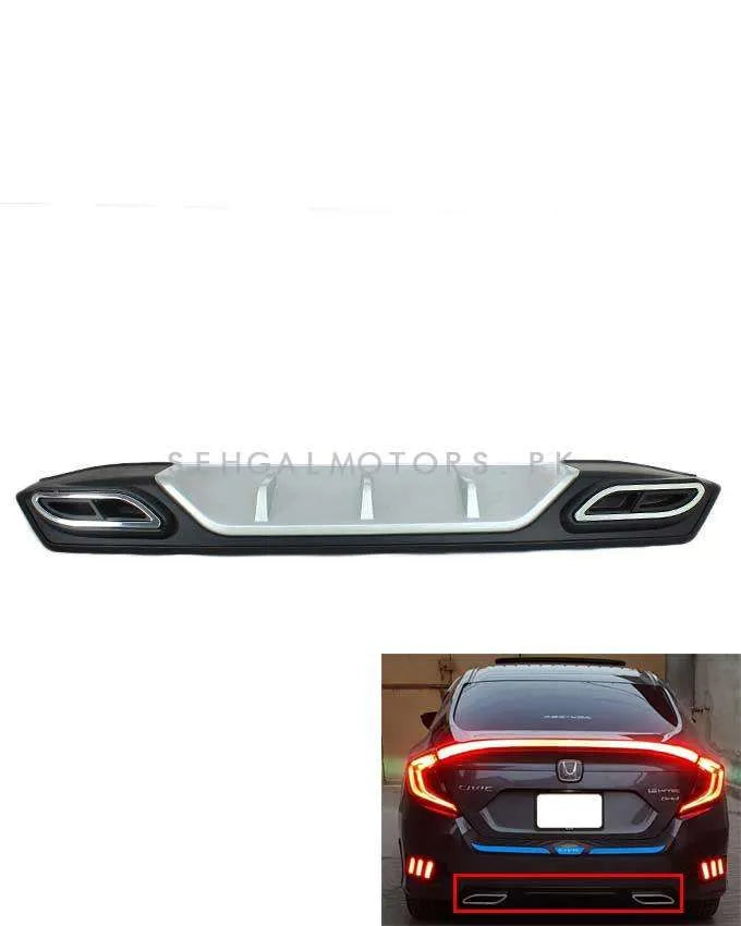 Honda Civic Bumper Diffuser Mercedes Style - Model 2016-2021