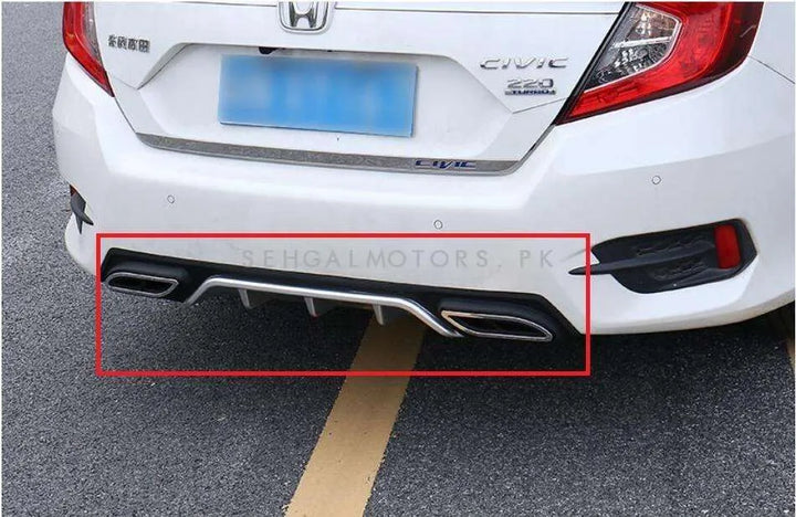 Honda Civic Bumper Diffuser Mercedes Style - Model 2016-2021