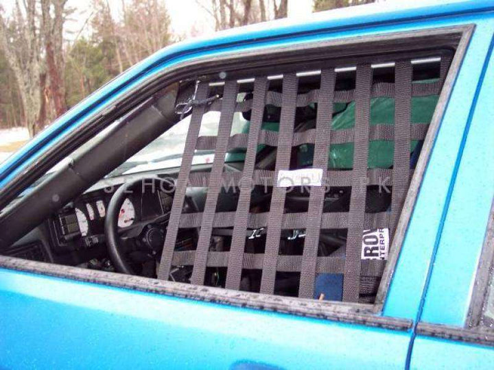 Safety Car Window Net Racing Drifting Rally Car Window Net Protector Blue