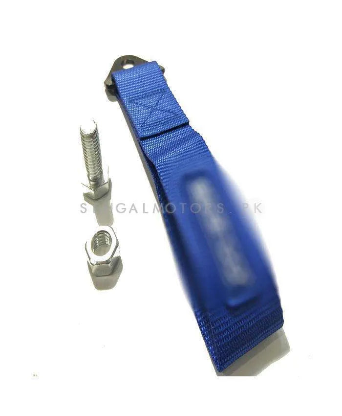 Car Front Bumper Strap Tow Hook - Blue