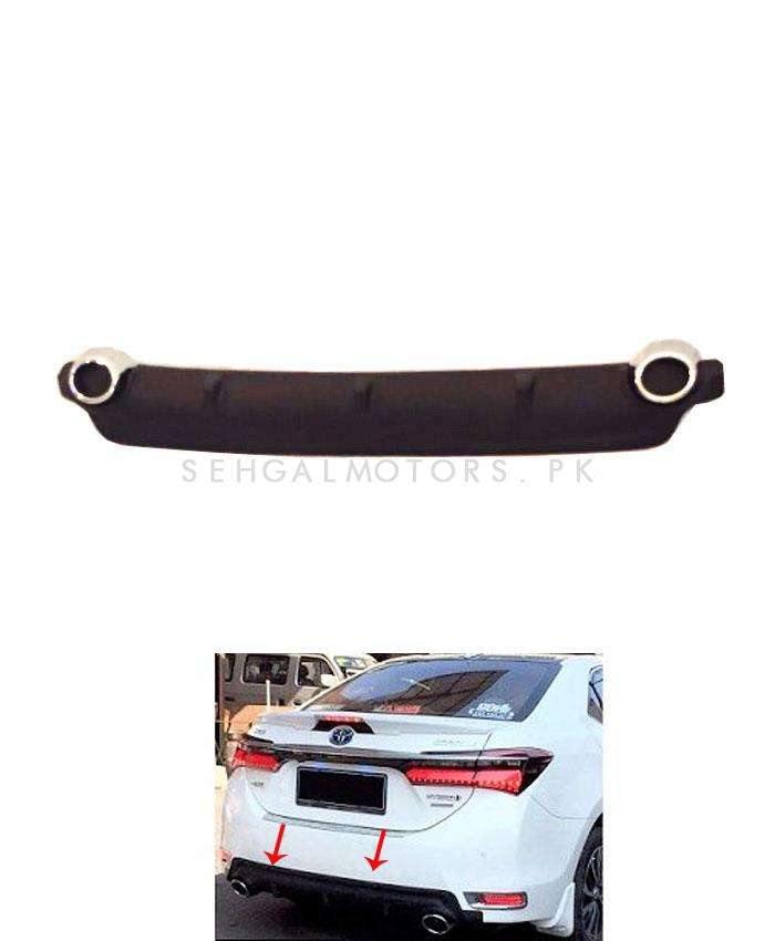 Toyota Corolla Dual Exhaust Bumper Diffuser - Model 2014-2017