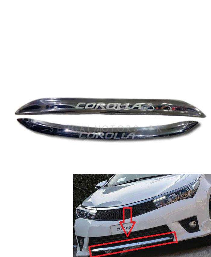 Toyota Corolla Grande Front And Rear Mouldings - Model - 2014-2017