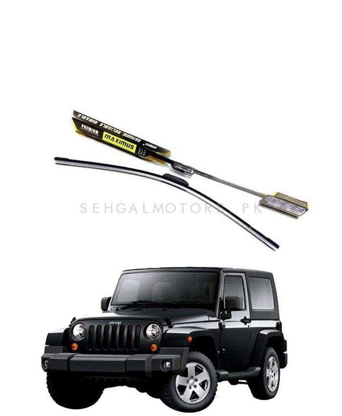 Jeep Wrangler Maximus Premium Silicone Wiper Blades - Model 2007-2017