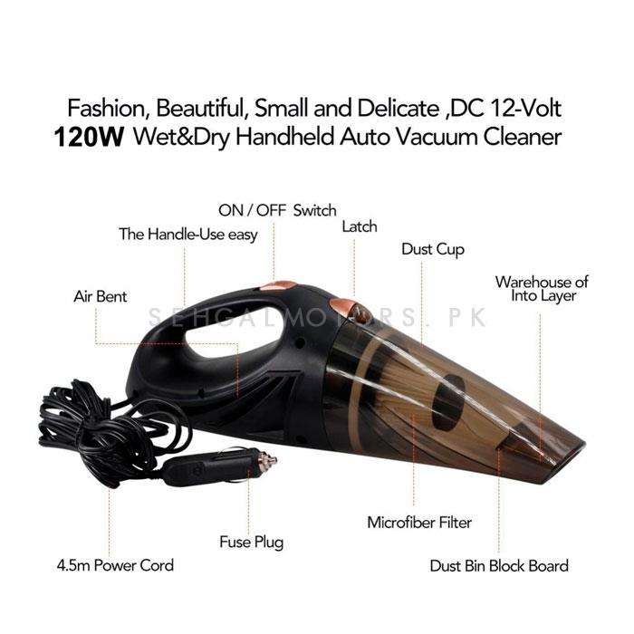 Maximus 120W Wet & Dry Car Vacuum Cleaner