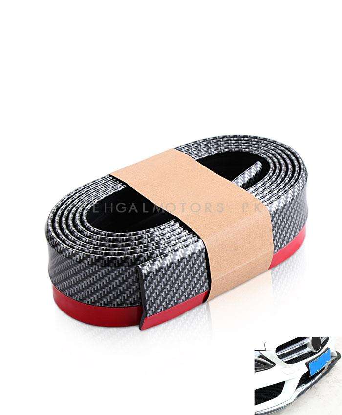 Rubber Lip Protector Carbon Fiber Black