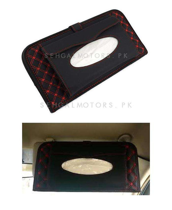 Car Sun Visor / Sunshade Tissue Holder Case Box Mix Colors Black / Red / White