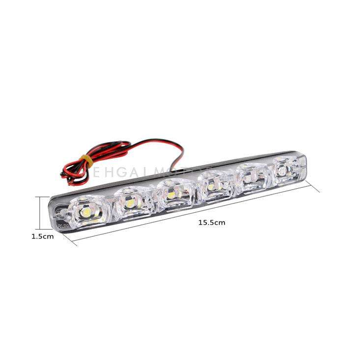 Mark X Style Front LED DRL White Color 6 LED - Pair