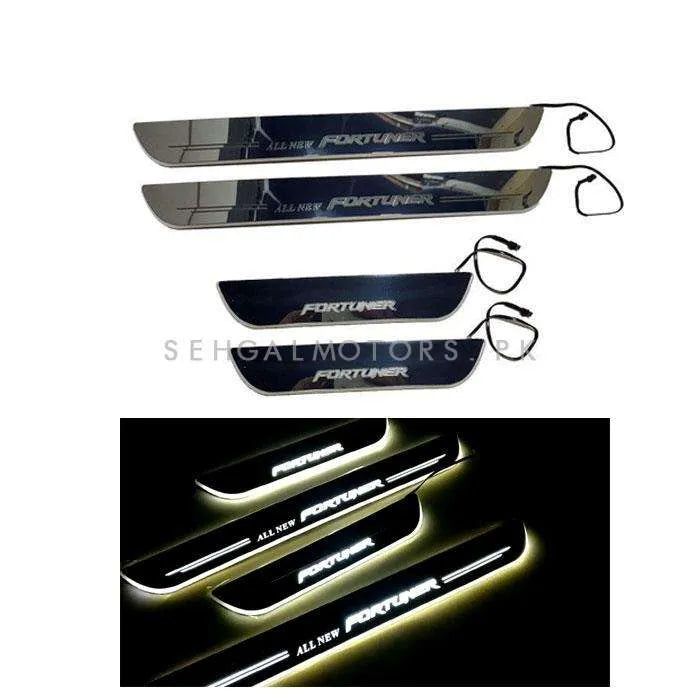 Toyota Fortuner Glass LED Sill Plates / Skuff LED panels - Model 2016-2021