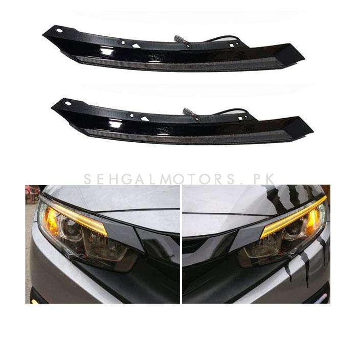 Honda Civic Head Lamps Light Eyebrow Light Pair - Model 2016-2021