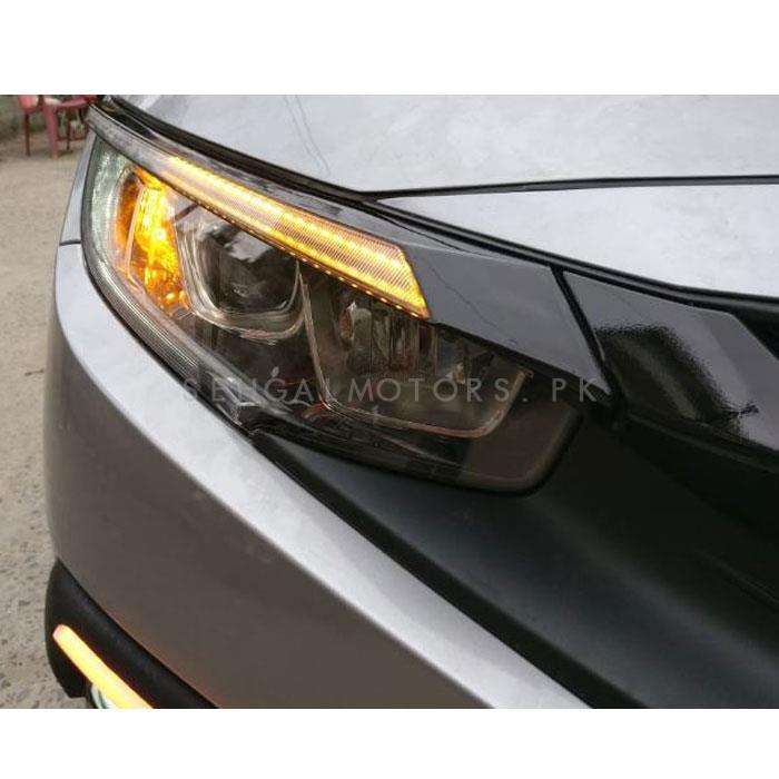 Honda Civic Head Lamps Light Eyebrow Light Pair - Model 2016-2021