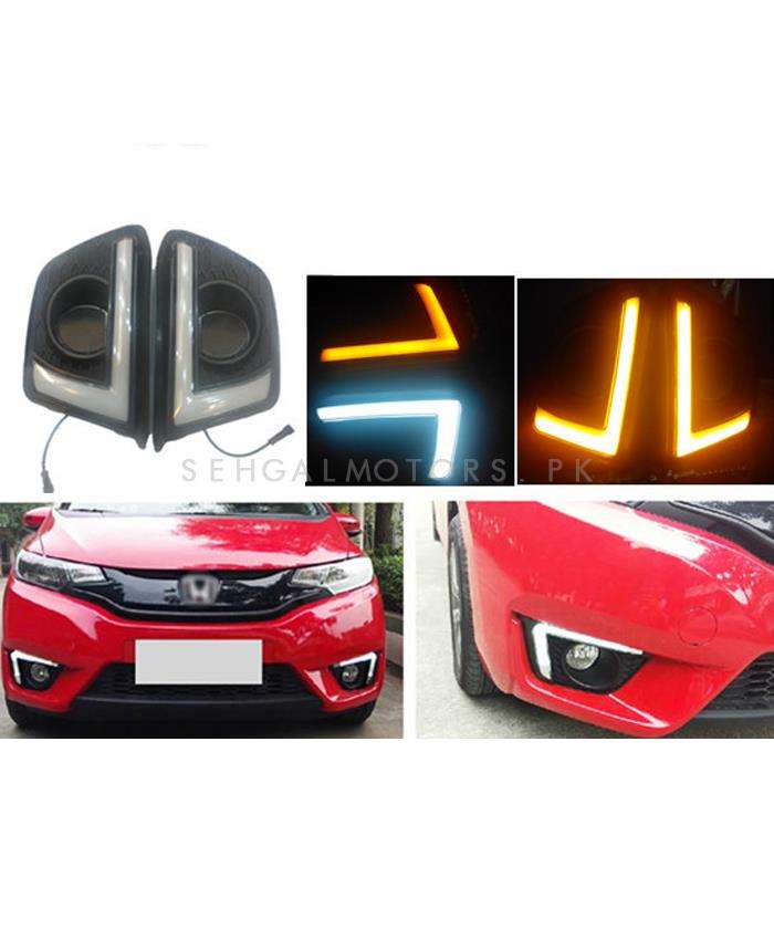 Honda Fit Fog lamps Light DRL Cover Nike Style - Model 2013-2019