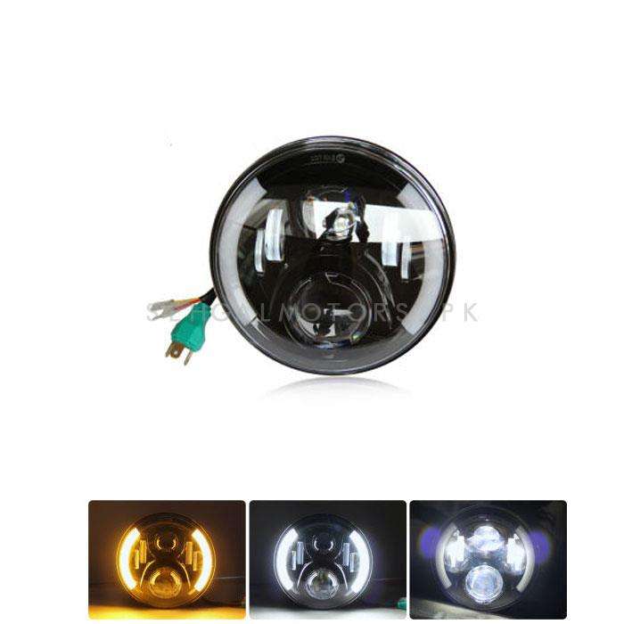 YBR LED Projection Head Lamps Light Half DRL Light Each