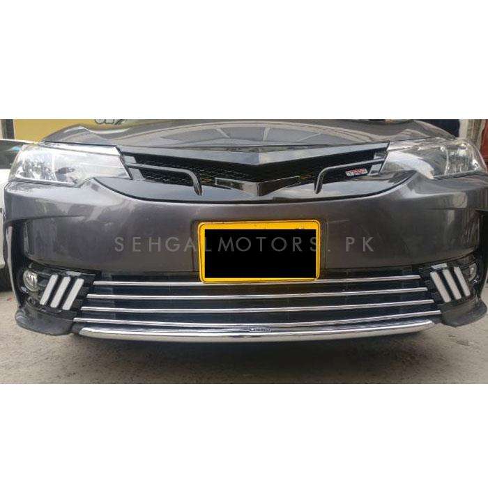 Toyota Corolla Mustang Style Face Lift Fog Lamps Light DRL Cover Chrome - Model 2017-2021